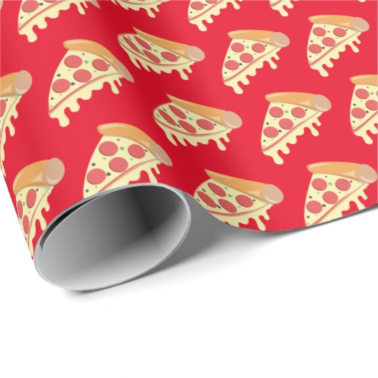 Warm smeltkaas pepperoni pizzakapier cadeaupapier (Rol Hoek)