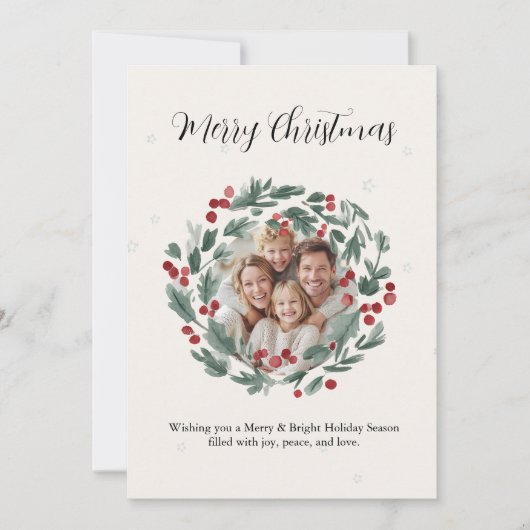 Warm Smiles Christmas Kaart (Voorkant)