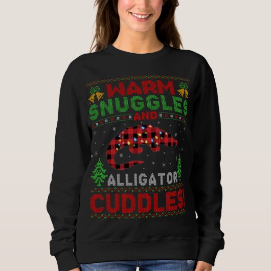 Warm Snuggles en Alligatorkegels Trui (Voorkant)