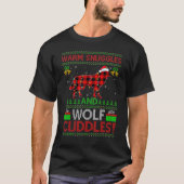 Warm Snuggles en Wolf Cuddles Ugly Wolf Kerstmis T-shirt (Voorkant)