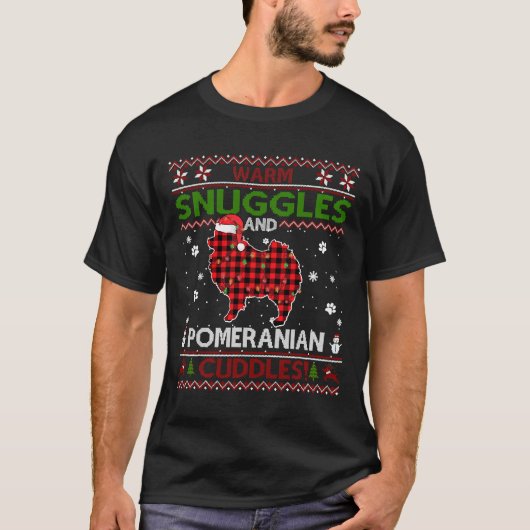 Warm Snuggles Pommeren T-shirt (Voorkant)