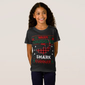 Warm Snuggles Shark Lovers mas Ugly Shark Christm T-shirt (Voorkant volledig)
