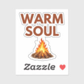 Warm Soul Minimal Flame Vinyl Sticker (Vel)