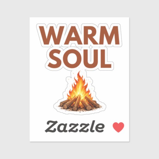 Warm Soul Minimal Flame Vinyl Sticker (Vel)