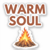 Warm Soul Minimal Flame Vinyl Sticker (Voorkant)