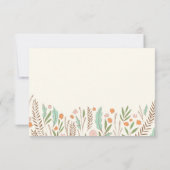 Warm Sprigs Flat Hartelijk dank Noteer Uitnodiging (Achterkant)