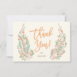 Warm Sprigs Flat Hartelijk dank Noteer Uitnodiging