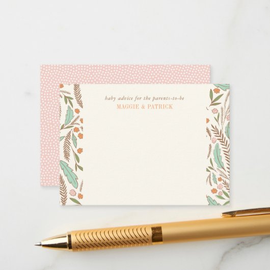 Warm Sprigs Geslacht Ouderlijk advies Kaart (Voorkant / Achterkant in situ)