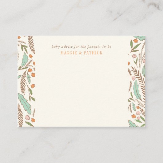 Warm Sprigs Geslacht Ouderlijk advies Kaart (Voorkant)
