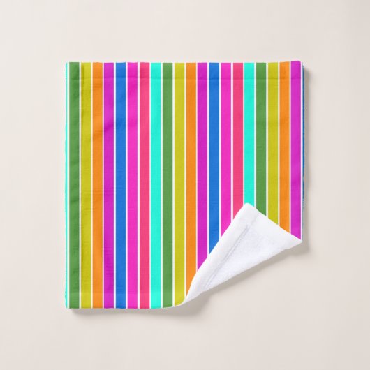 Warm Spring Stripes Bad Handdoek (Wasdoekje)