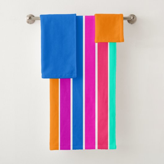 Warm Spring Stripes Bath-handdoekset Bad Handdoek (Insitu)