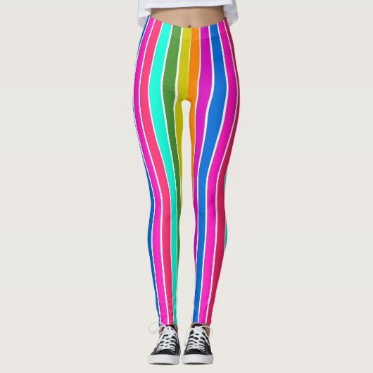 Warm Spring Stripes Leggings (Voorkant)