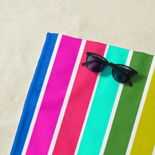 Warm Spring Stripes Strandlaken (In situ)