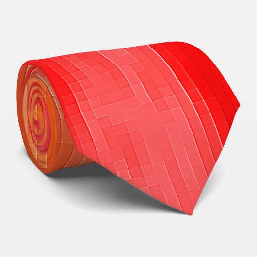 Warm Squares Stropdas (Opgerold)