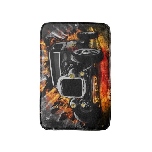  warm staafje in vlammen badmat (Voorkant Verticaal)