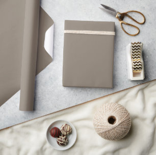 Warm Stone Bruine Effen Kleur Cadeaupapier