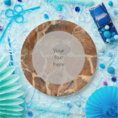 Warm Stonewall Pattern Golden any Text Papieren Bordje (Feest)