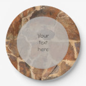 Warm Stonewall Pattern Golden any Text Papieren Bordje (Voorkant)