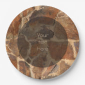 Warm Stonewall Pattern Golden any Text Papieren Bordje (Voorkant)