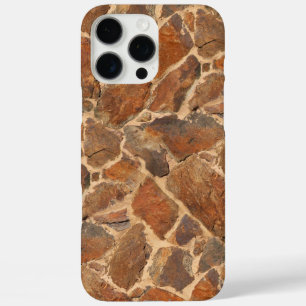 Warm Stonewall Pattern Golden iPhone 16 Pro Max Hoesje