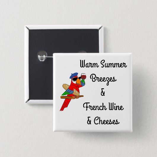 Warm Summer Breezes Parrot Button (Voorkant /achterkant)