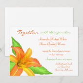 Warm Summer Flower Wedding Invitations Kaart (Voorkant / Achterkant)