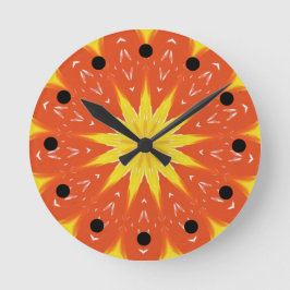 Warm Sun Coordinating Spa Wall Clock Ronde Klok