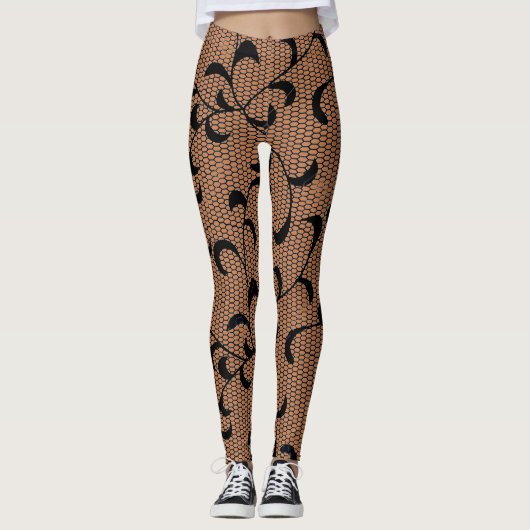 Warm Sun Kiss Glow C77A4B & Spider Web Lace Leggings (Voorkant)