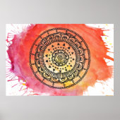 Warm Sun Mandala Poster. Poster (Voorkant)