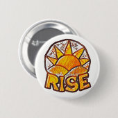 Warm Sun Rise ~ Uplifting Message Ronde Button 5,7 Cm (Voorkant /achterkant)