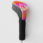 Warm Sunny Abstracte Hibiscus Golfheadcover (Schuin)