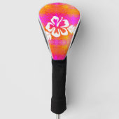 Warm Sunny Abstracte Hibiscus Golfheadcover (Voorkant)