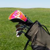 Warm Sunny Abstracte Hibiscus Golfheadcover (Insitu)
