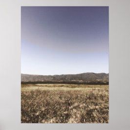 Warm Sunny Field in Santa Barbara Californië Poster