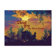 Warm Sunrise Waterverf Sceneres Dank je wel