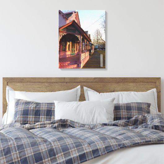 Warm Sunset on Gingerbrood - Martha's wijntuin Canvas Afdruk (Insitu (Slaapkamer))