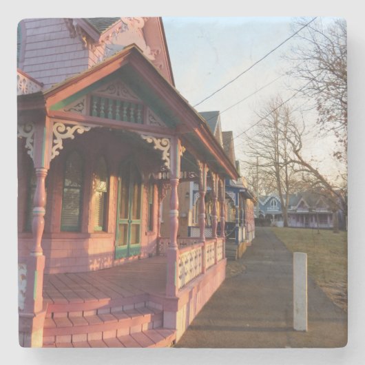 Warm Sunset on Gingerbrood - Martha's wijntuin Stenen Onderzetter (Voorkant)