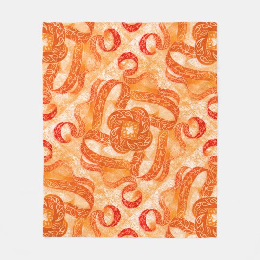 Warm Sunset Swirl Fleece Deken (Voorkant)