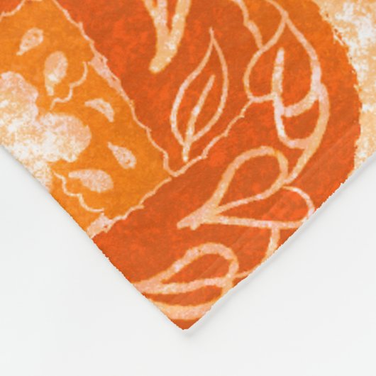 Warm Sunset Swirl  Fleece Deken (Hoek)