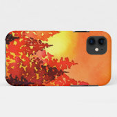 Warm Sunset Waterverf Trees Case-Mate iPhone Case (Achterkant (horizontaal))