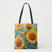 Warm Sunshine Flower Canvas tas (Voorkant)