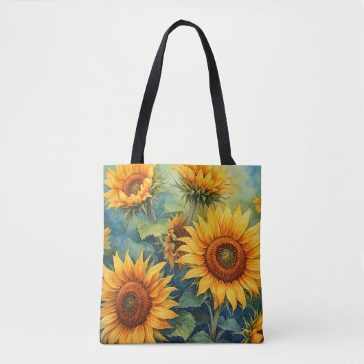 Warm Sunshine Flower Canvas tas (Voorkant)