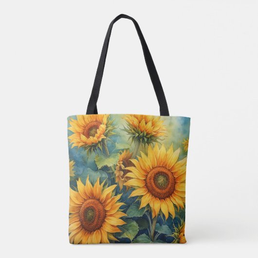 Warm Sunshine Flower Canvas tas (Achterkant)