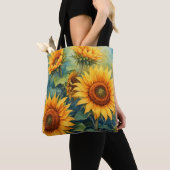 Warm Sunshine Flower Canvas tas (Dichtbij)