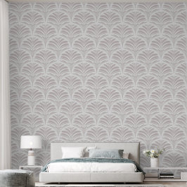 Warm Taupe Minimalistische Art Deco Peel en Stick Behang