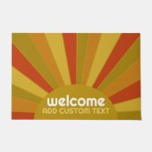 Warm terra cotta sunrise met aangepaste tekst deurmat (Voorkant)