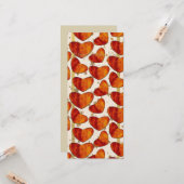 Warm Terracotta Hearts Pattern Happy Valentine’s D Kaart (Voorkant / Achterkant in situ)