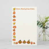 Warm Thanksgiving Wish Briefpapier (Staand voorkant)