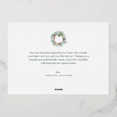 Warm tijding Vrolijk Kerstfeest Folie Feestdagenkaart (Achterkant)