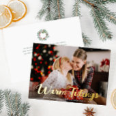 Warm tijding Vrolijk Kerstfeest Folie Feestdagenkaart